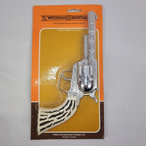 TOY Western Heritage Pony Boy Vintage Toy Cowboy West Revolver Cap-Gun Preston - Picture 1 of 2